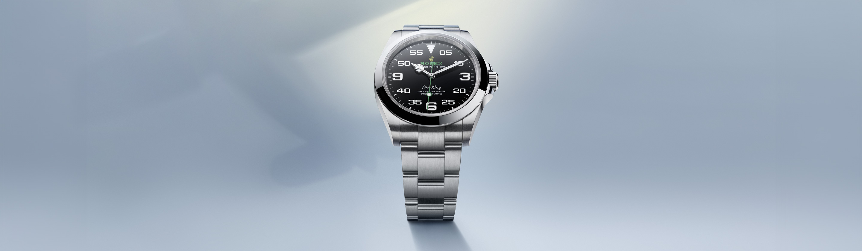 Banner der Rolex Air King Kollektion