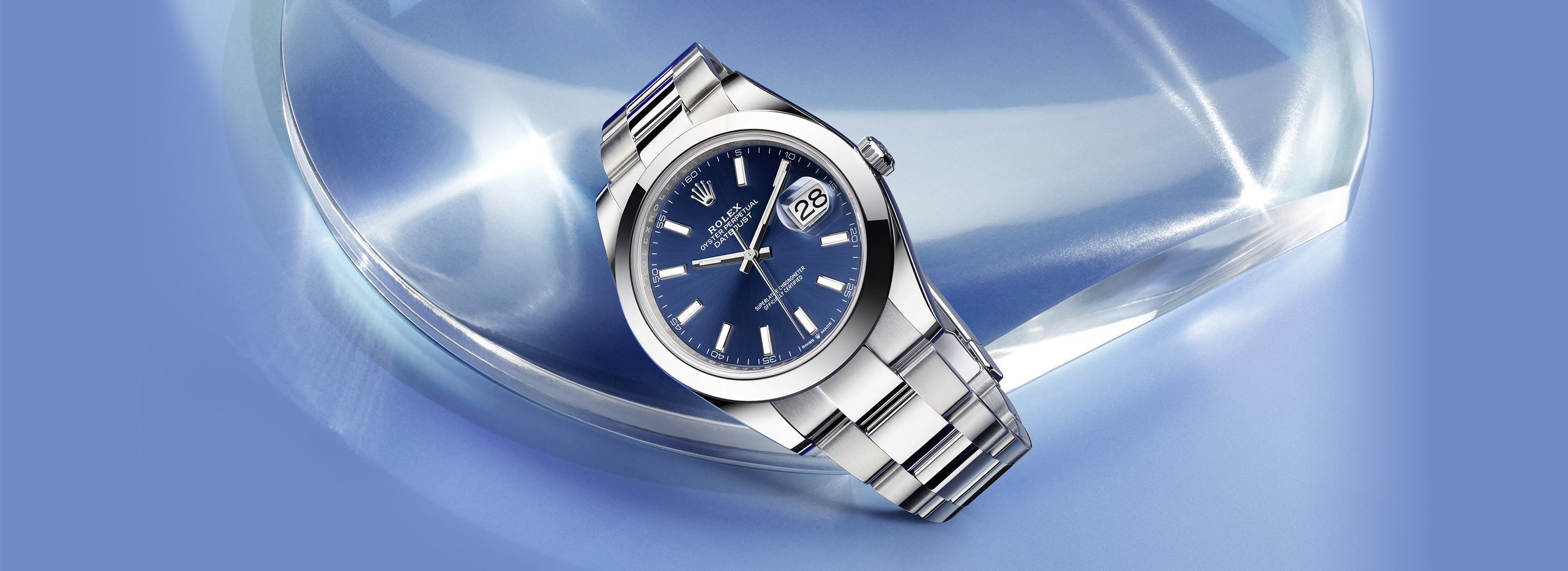 Rolex Datejust mit blauem Zifferblatt