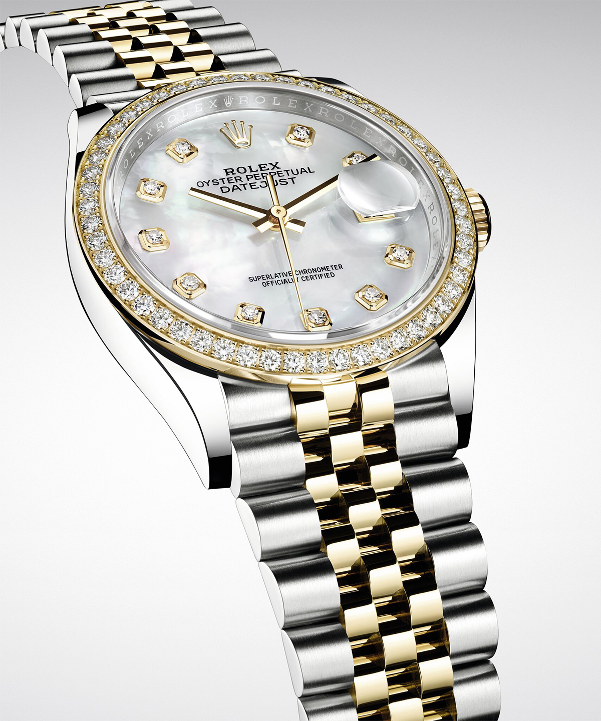 Rolex Datejust in Edelstahl Oystersteel und Everose-Gold mit Diamanten
