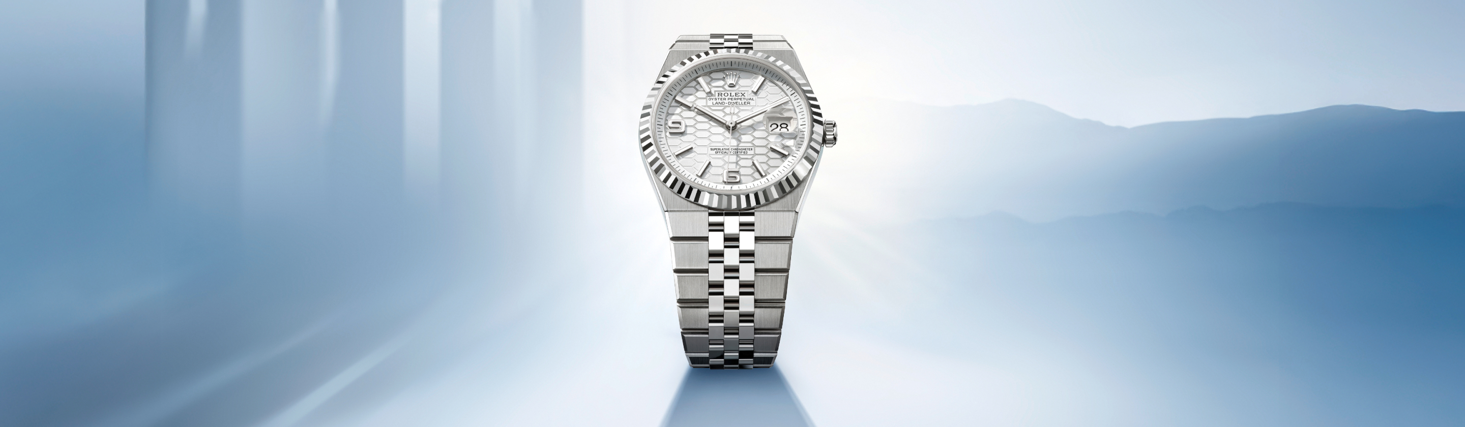 Die Rolex Land-Dweller in Edelstahl Oystersteel und Weißgold