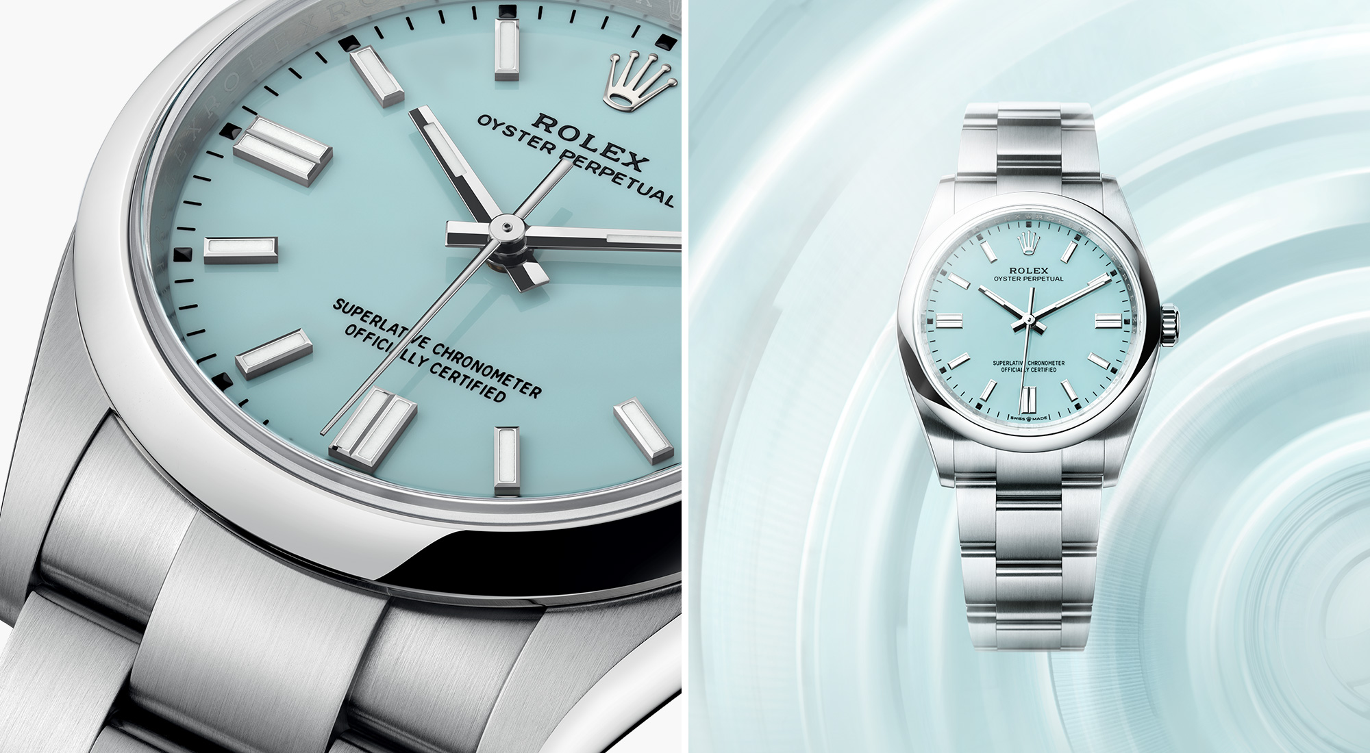 Die Rolex Oyster-Perpetual mit türkisem Zifferblatt