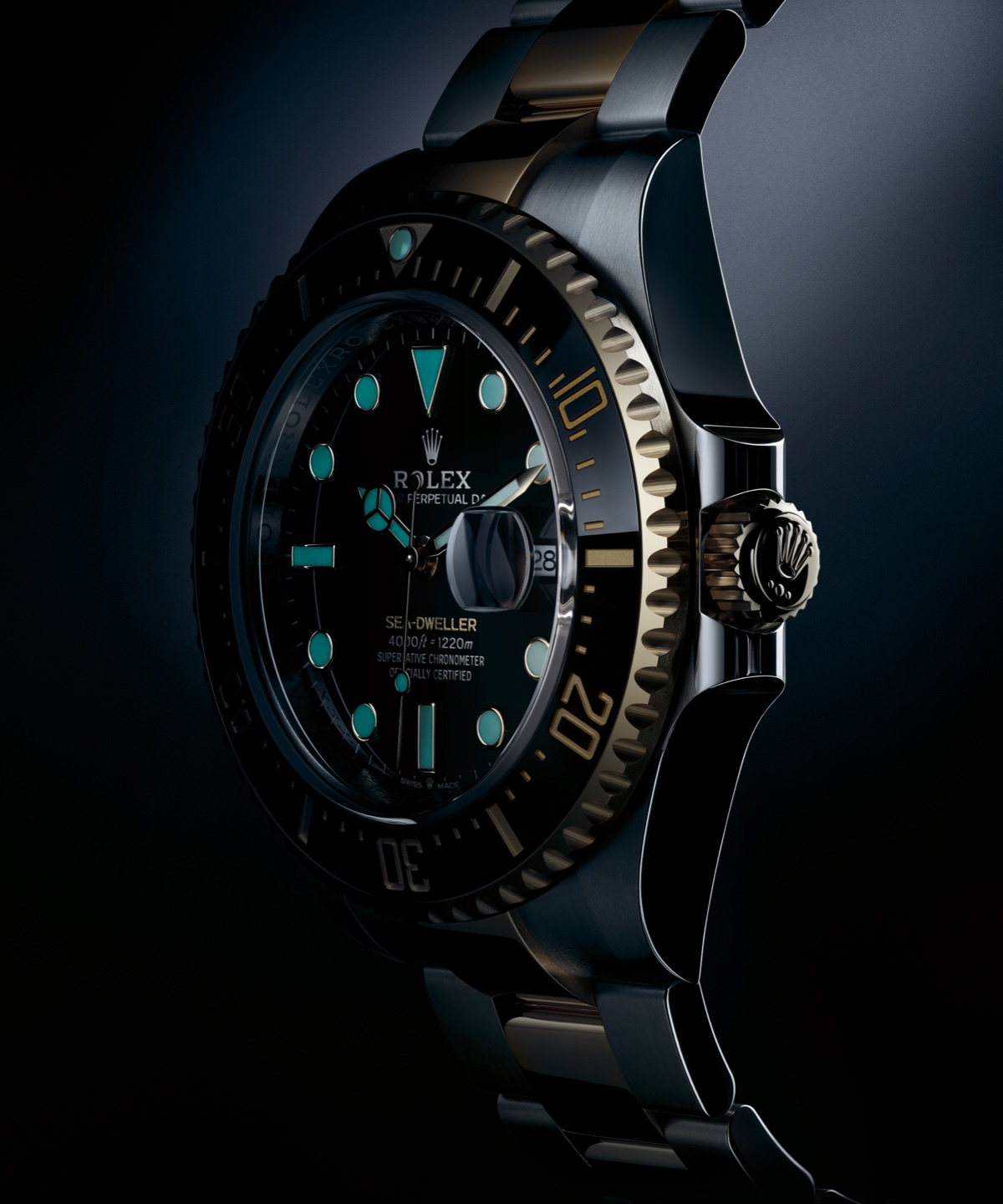 Die Chromalight-Anzeige der Rolex Sea-Dweller im Detail