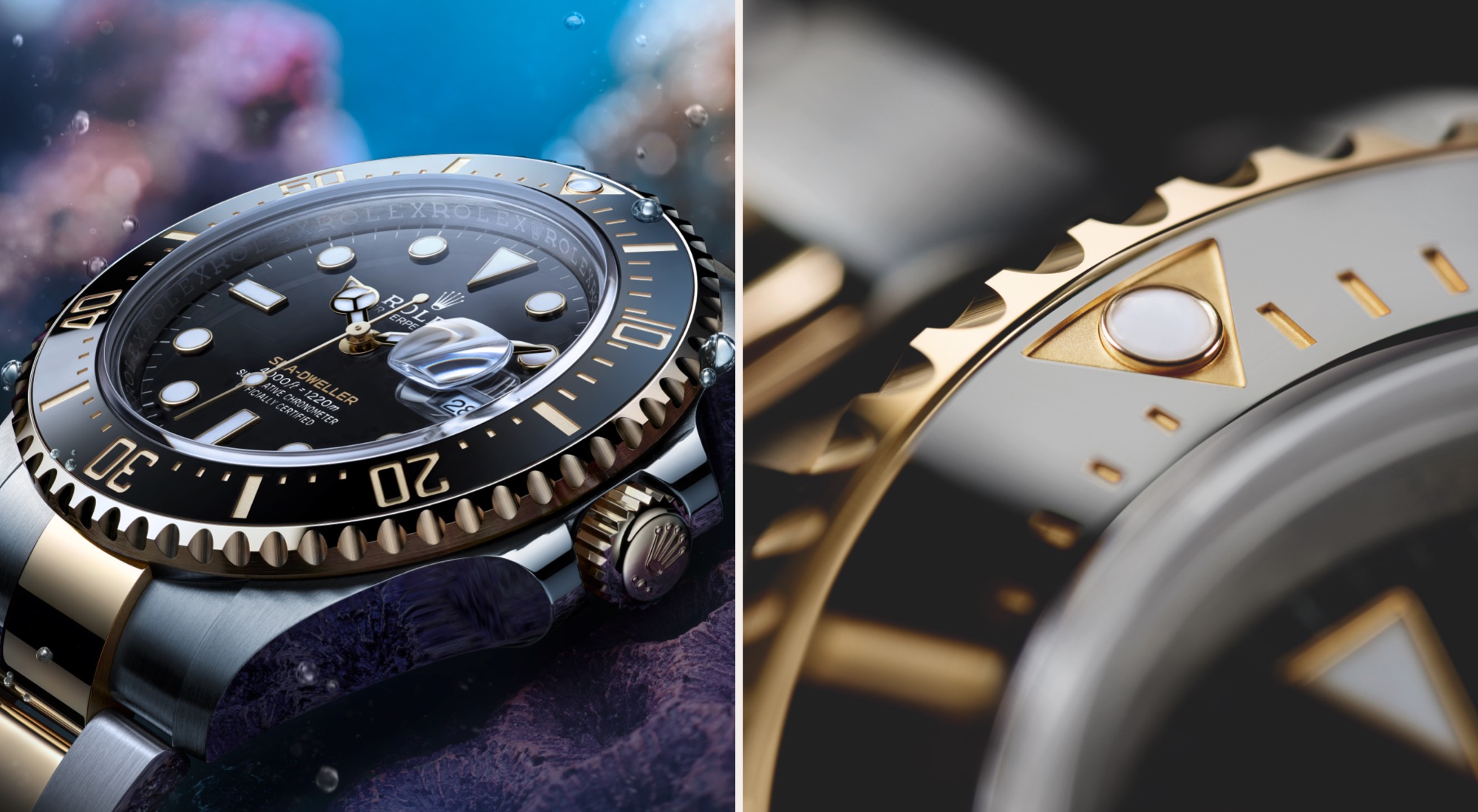 Rolex Sea-Dweller Triplock-Aufzugskrone für erhöhte Wasserdichtheit