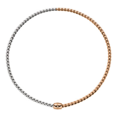 Flex it Halskette Mit Bicolor-Mesh Und Ornamentalem Verschluss