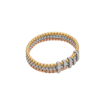 Flex it Armband mit Triple-Mesh und Diamant-Pavé