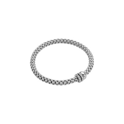 Flex it Armband mit drei Rondellen und Pavébesatz