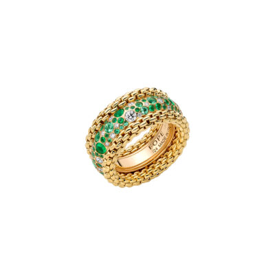 Ring mit Diamanten und Smaragden
