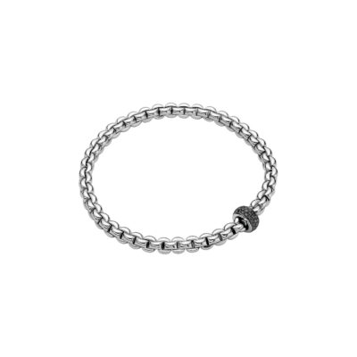 Flex it Armband mit schwarzen Diamanten